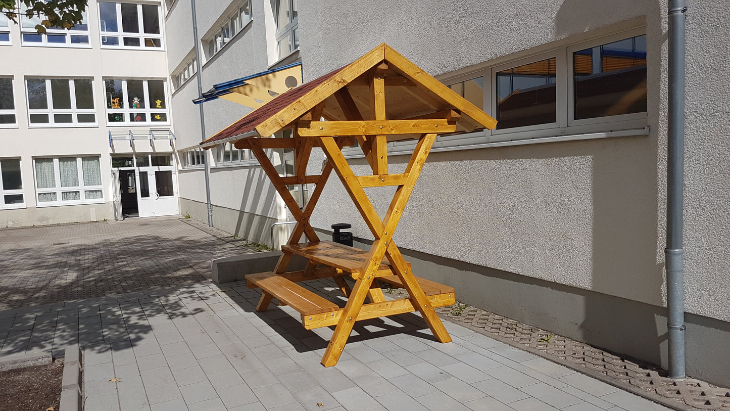 Überdachte Sitzgruppe Waldschänke Premium/ auch XXL